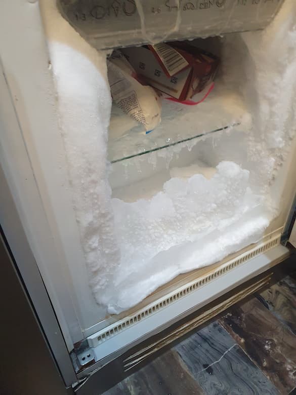 Fixing ice problems with client's fridge